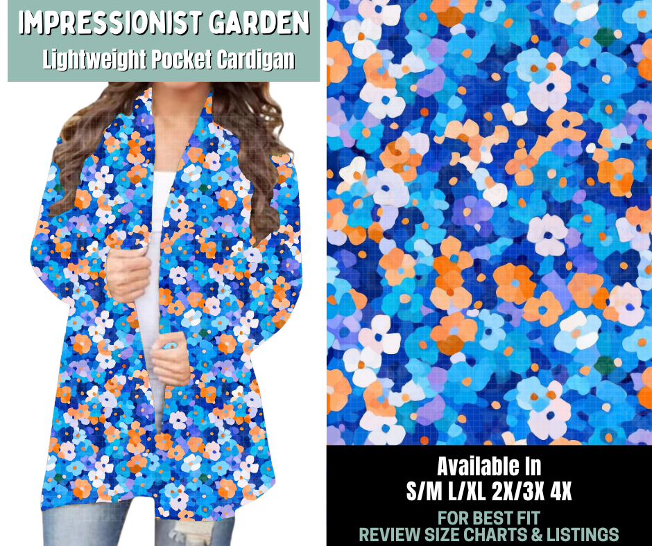 Preorder! Closes 5/20. ETA Aug. Impressionist Garden Pocket Cardigan