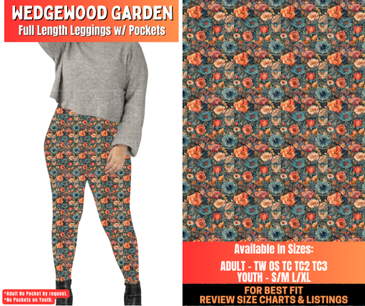 Preorder! Closes 12/29. ETA March. Wedgewood Garden Full Length Leggings w/wo Pockets