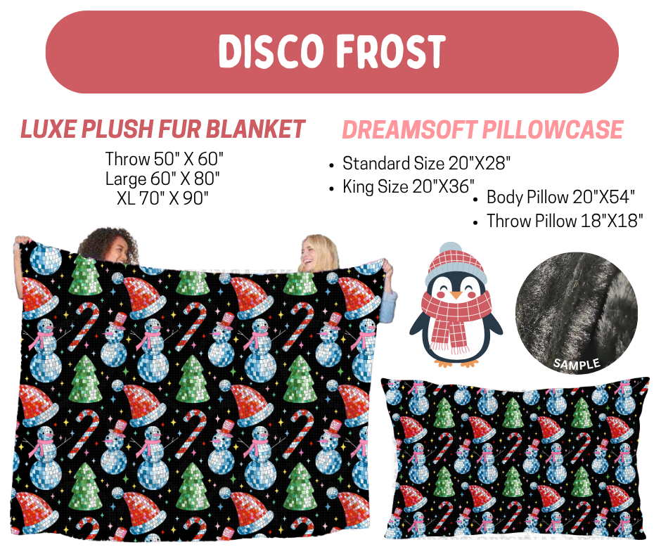 Preorder! Closes 8/17. ETA Nov. Disco Frost Luxe Plush Fur Blanket and/or DreamSoft Pillowcase
