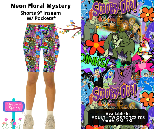 Preorder! Closes 1/22. ETA April. Neon Floral Mystery Jamaica Shorts w/wo Pockets