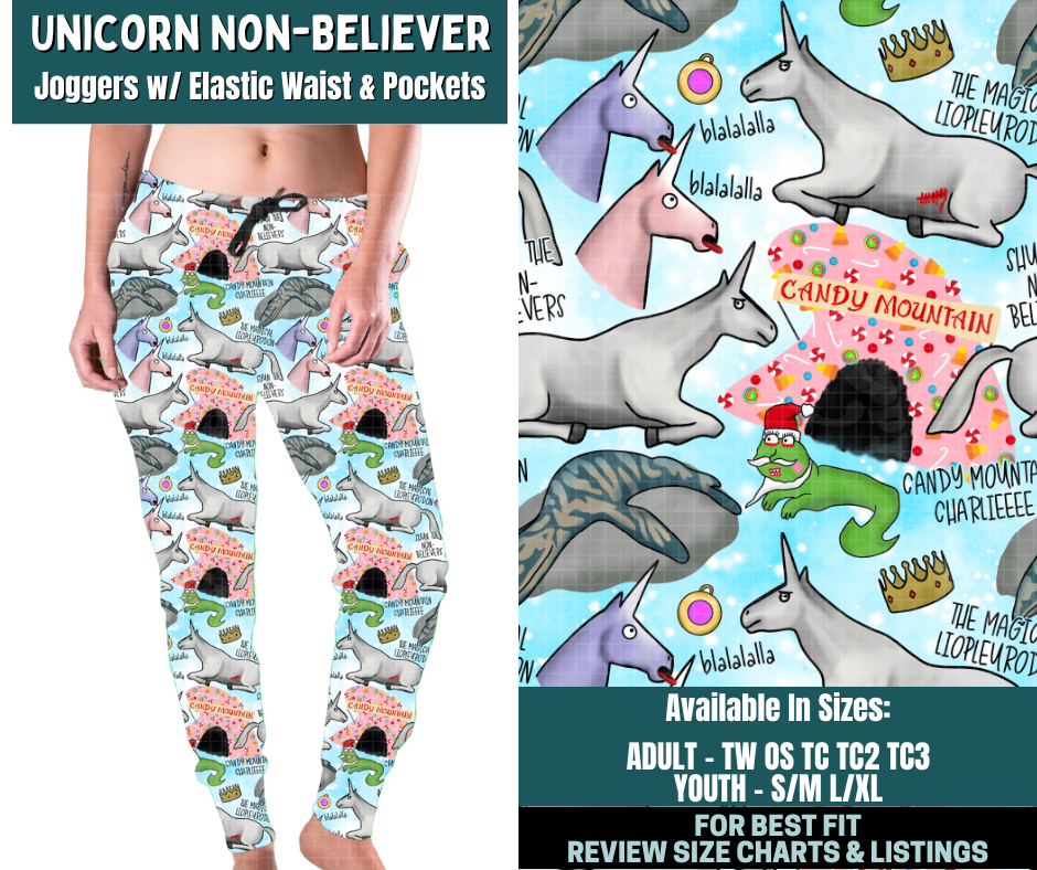 Preorder! Closes 2/5. ETA May. Unicorn Non-Believer Joggers