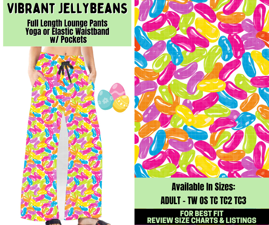 Preorder! Closes 1/19. ETA April. Vibrant Jellybeans Full Length Lounge Pants