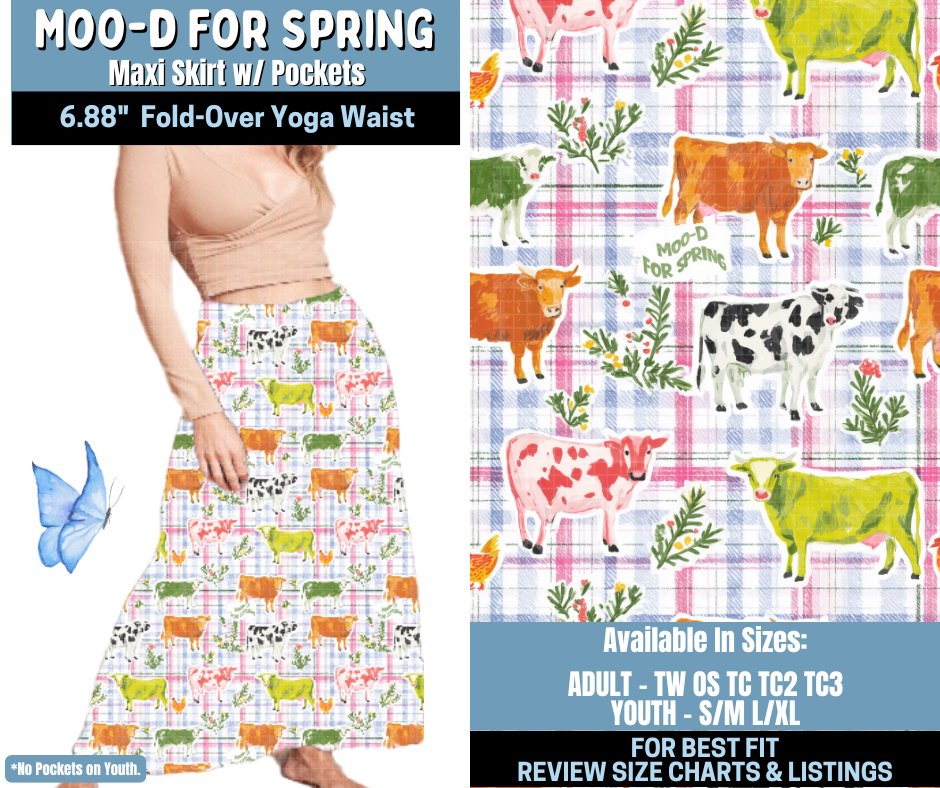 Preorder! Closes 1/15. ETA April. Moo-d For Spring Maxi Skirt