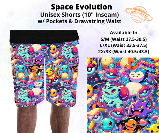 Preorder! Closes 2/3. ETA May. Space Evolution Unisex Shorts