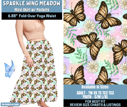 Preorder! Closes 1/15. ETA April. Sparkle Wing Meadow Maxi Skirt