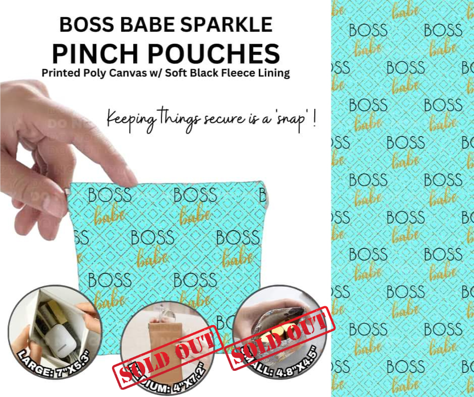 Boss Babe Sparkle Pinch Pouches