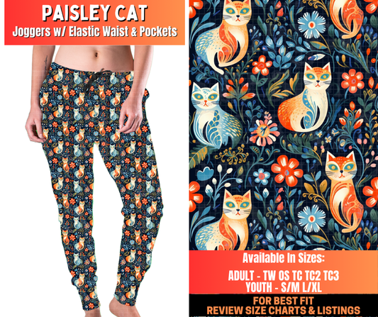 Preorder! Closes 12/29. ETA March. Paisley Cat Joggers