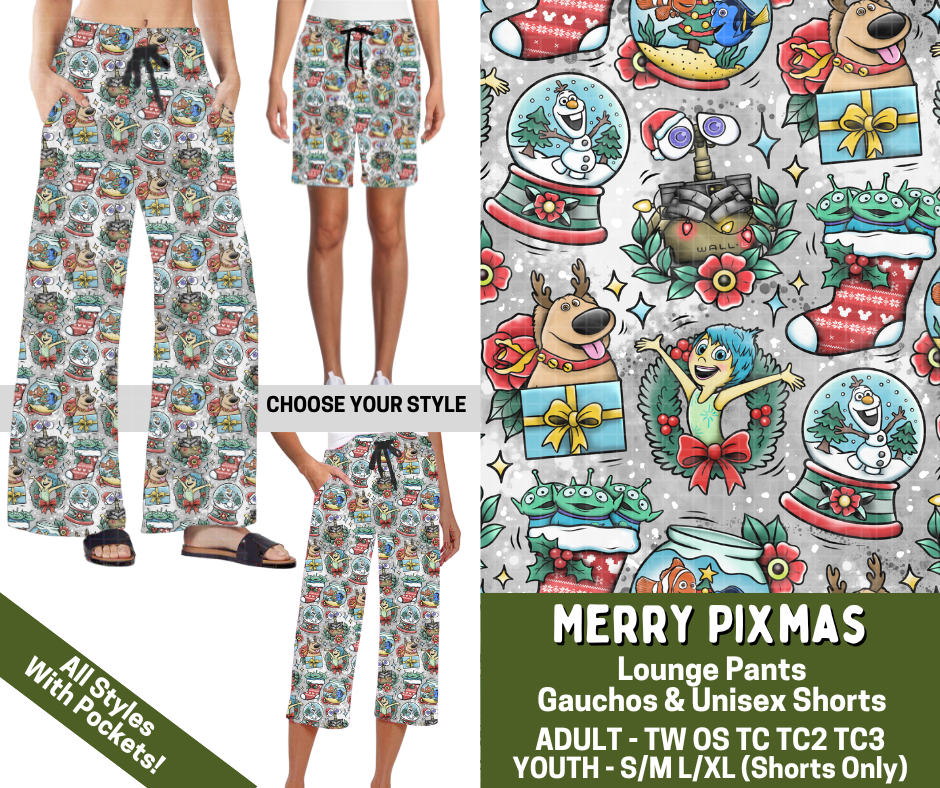 Preorder! Closes 7/15. ETA Nov. Merry Pixmas Combo Lounge Lengths