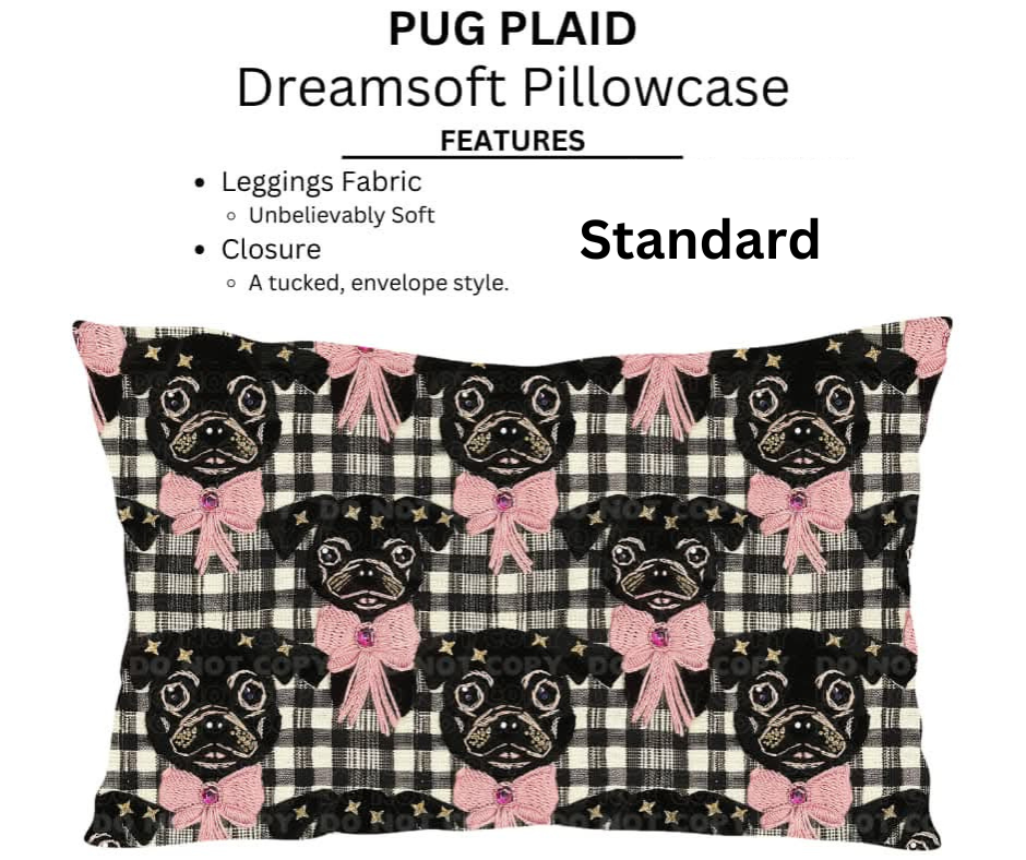 Pug Plaid Dreamsoft Pillowcases