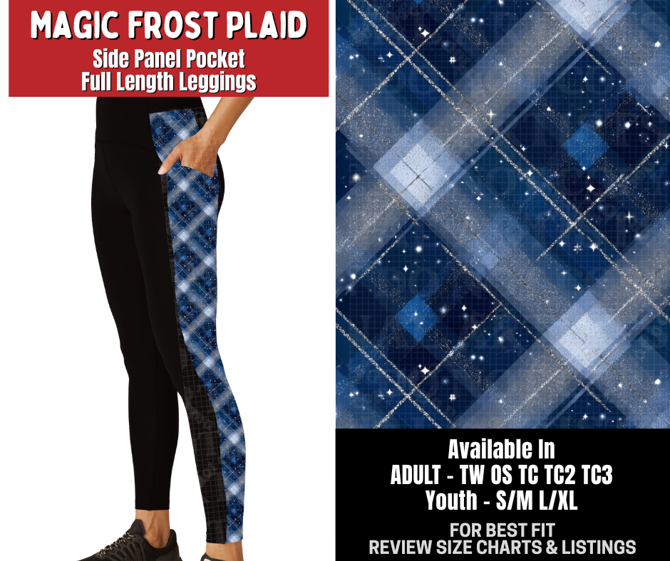 Preorder! Closes 8/31. ETA Dec. Magic Frost Plaid Side Panel Pocket Full Length Leggings