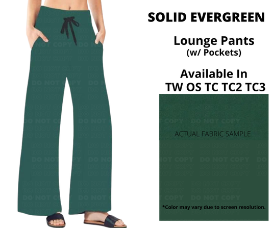 Preorder! Closes 2/5. ETA May. Solid Evergreen Full Length Lounge Pants