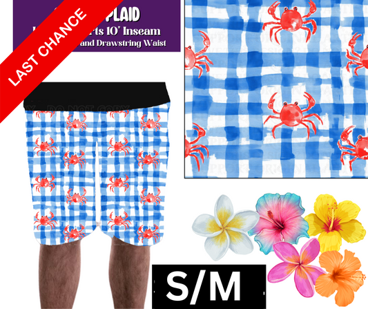 Crabby Plaid Unisex Shorts