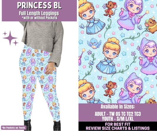 Preorder! Closes 1/14. ETA April. Princess BL Full Length Leggings w/wo Pockets
