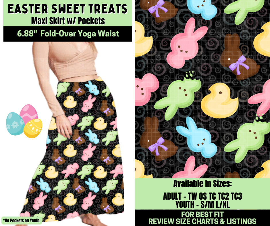 Preorder! Closes 1/19. ETA April. Easter Sweet Treat Maxi Skirt