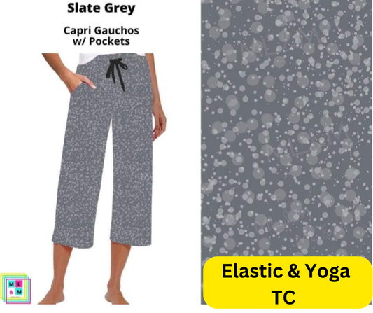 Slate Grey Capri Gauchos