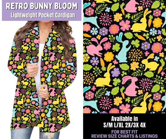 Preorder! Closes 1/22. ETA April. Retro Bunny Bloom Pocket Cardigan