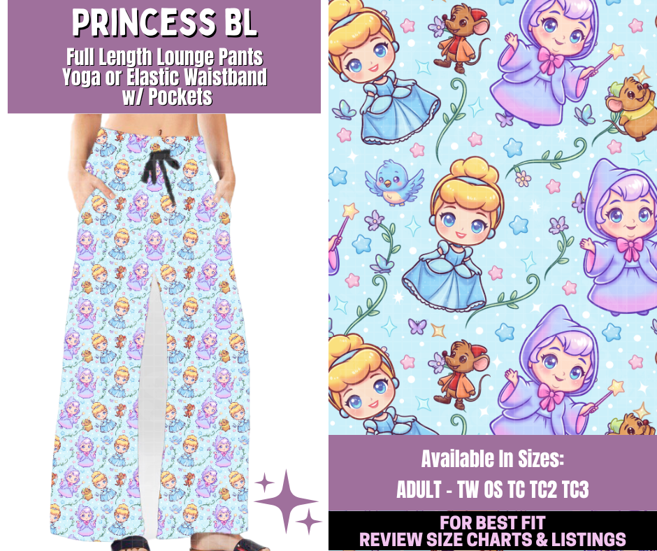 Preorder! Closes 1/14. ETA April. Princess BL Full Length Lounge Pants