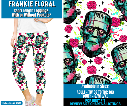 Preorder! Closes 2/2. ETA May. Frankie Floral Capri Length Leggings w/wo Pockets