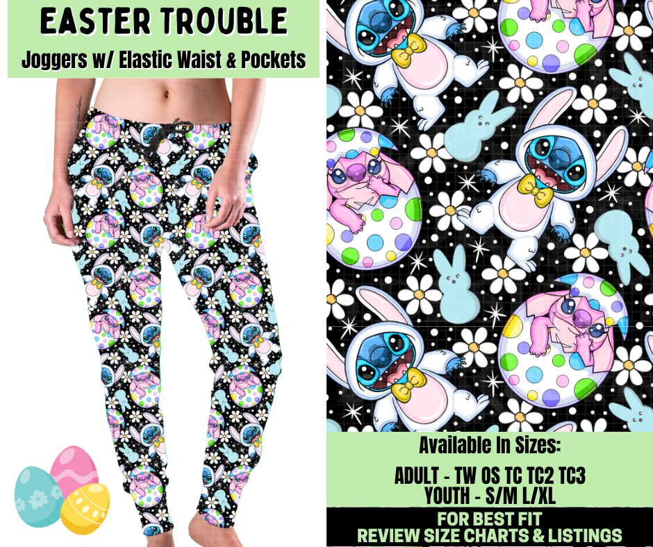 Preorder! Closes 1/19. ETA April. Easter Trouble Joggers