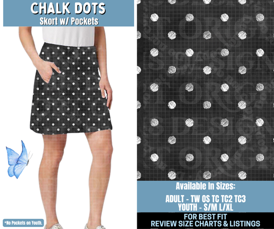 Preorder! Closes 1/15. ETA April. Chalk Dots Skort