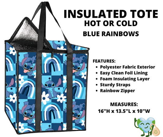 Blue Rainbows Insulated Tote