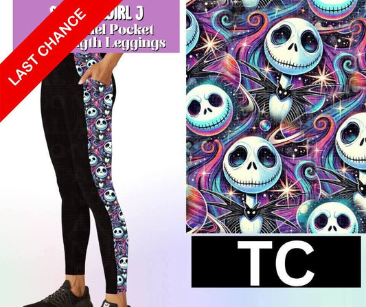Space Swirl J Side Panel Pocket Full Length Leggings