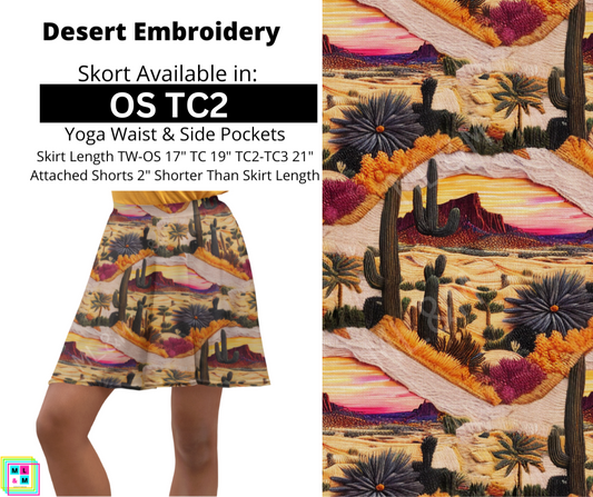 Desert Embroidery Skort