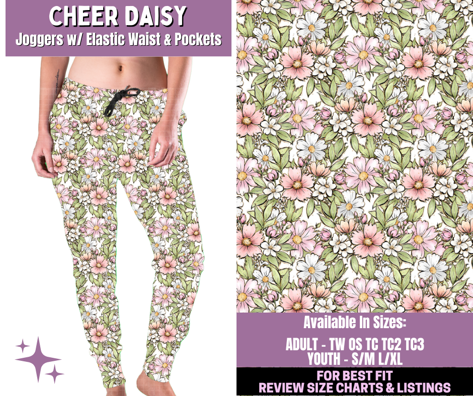 Preorder! Closes 1/14. ETA April. Cheer Daisy Joggers