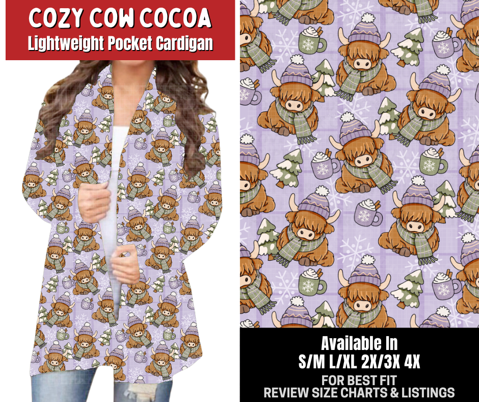 Preorder! Closes 8/31. ETA Dec. Cozy Cow Cocoa Cardigan