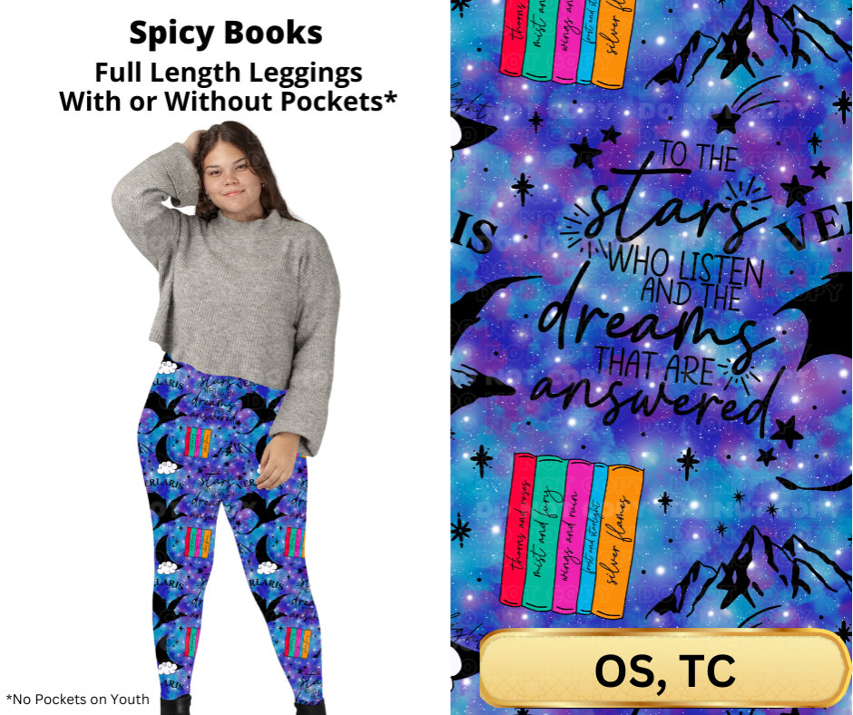 Spicy Books Full Length Leggings w/ Pockets