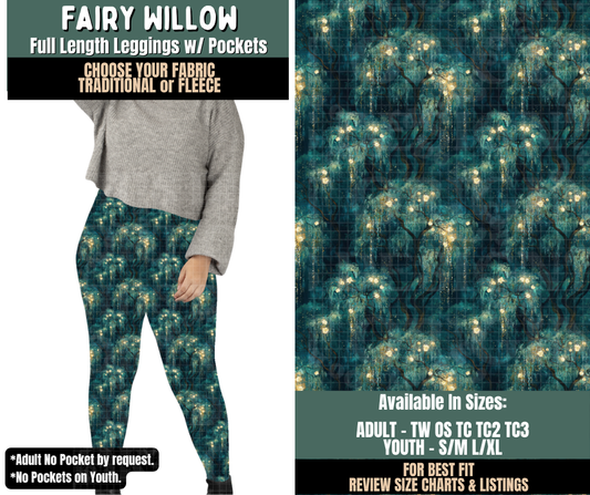 Preorder! Closes 9/17. ETA Dec. Fairy Willow Leggings Choose Fleece or Traditional
