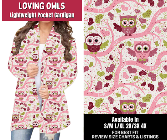 Preorder! Closes 10/14. ETA Jan. Loving Owls Pocket Cardigan