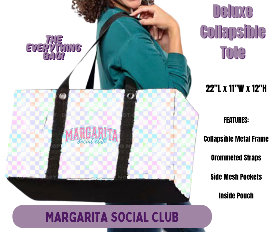 Preorder! Closes 5/14. ETA Aug. Margarita Social Club Collapsible Tote