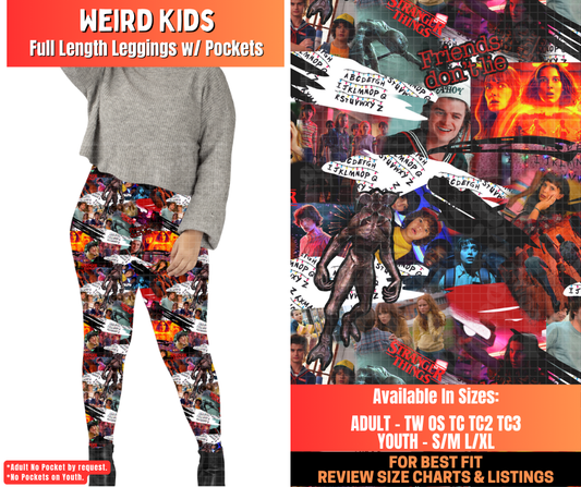 Preorder! Closes 12/29. ETA March. Weird Kids Full Length Leggings w/wo Pockets
