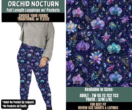 Preorder! Closes 9/17. ETA Dec. Orchid Nocturn Leggings Choose Fleece or Traditional