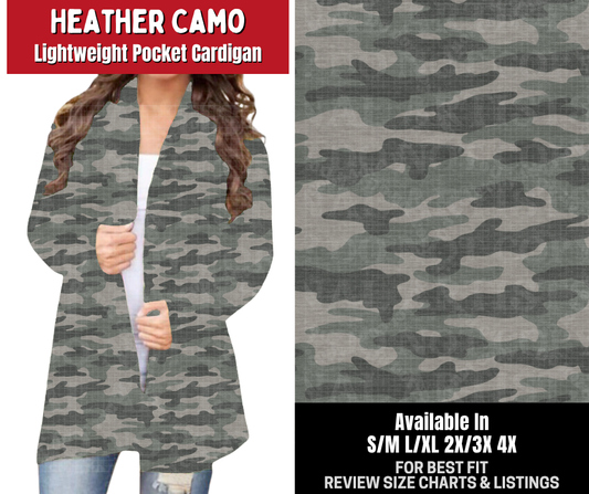 Preorder! Closes 10/26. ETA Jan. Heather Camo Pocket Cardigan