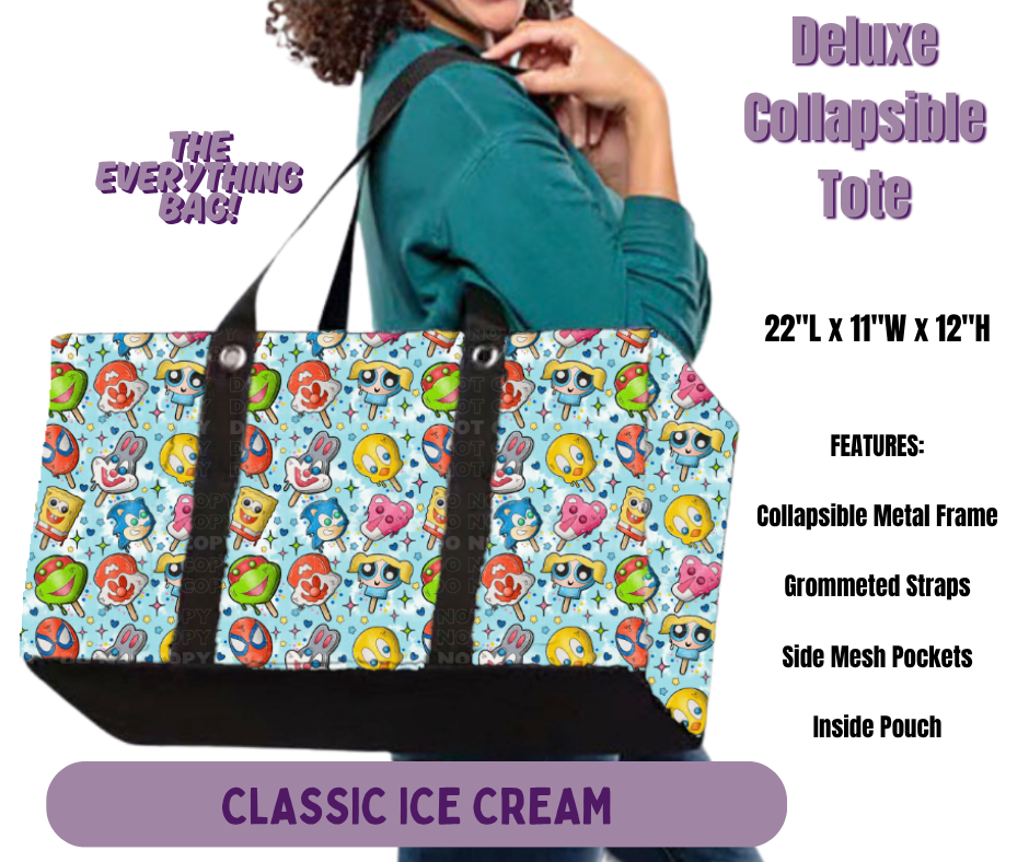 Preorder! Closes 5/14. ETA Aug. Classic Ice Cream Collapsible Tote