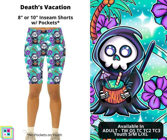 Death's Vacation Shorts w/ Pockets