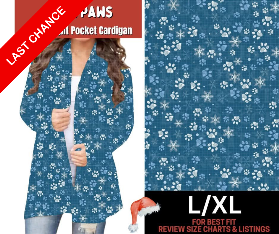 Snow Paws Pocket Cardigan