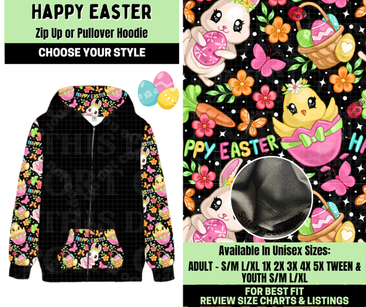 Preorder! Closes 1/19. ETA April. Happy Easter Zip-Up or Pullover Hoodie