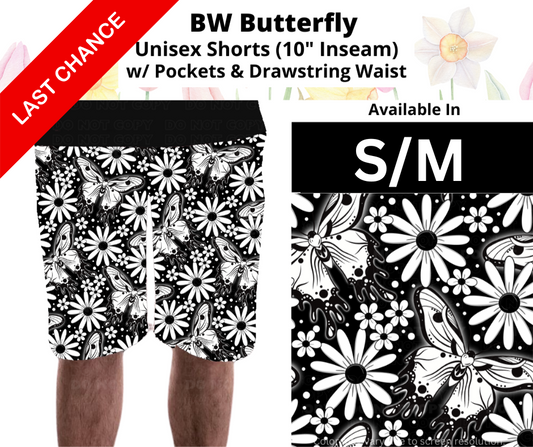BW Butterfly Unisex Shorts