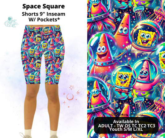 Preorder! Closes 2/3. ETA May. Space Square 9" Inseam Shorts w/wo Pockets