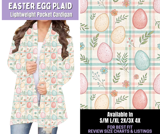 Preorder! Closes 1/22. ETA April. Easter Egg Plaid Pocket Cardigan