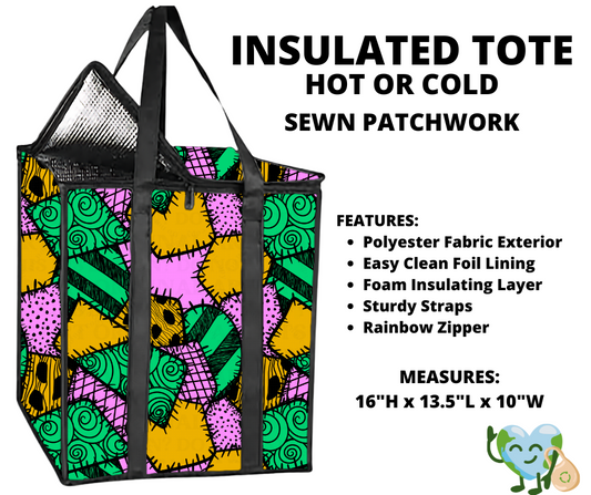 Sewn Patchwork Insulated Tote