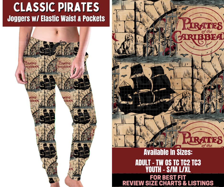 Preorder! Closes 2/4. ETA May. Classic Pirates Joggers