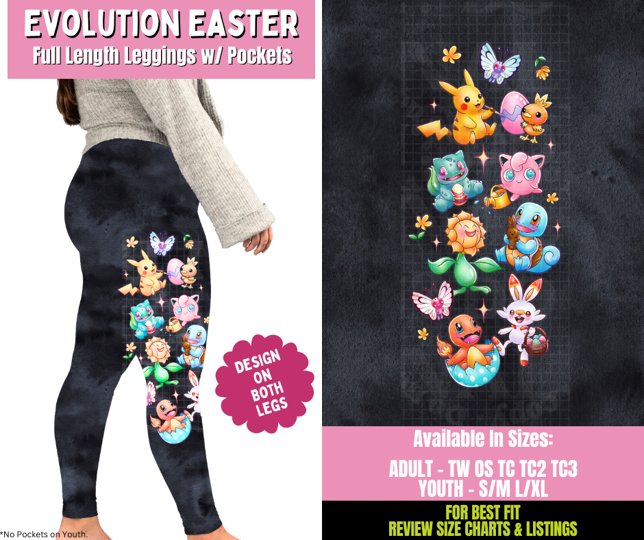 Preorder! Closes 1/21. ETA April. Evolution Easter Full Length Leggings w/ Side Leg Designs
