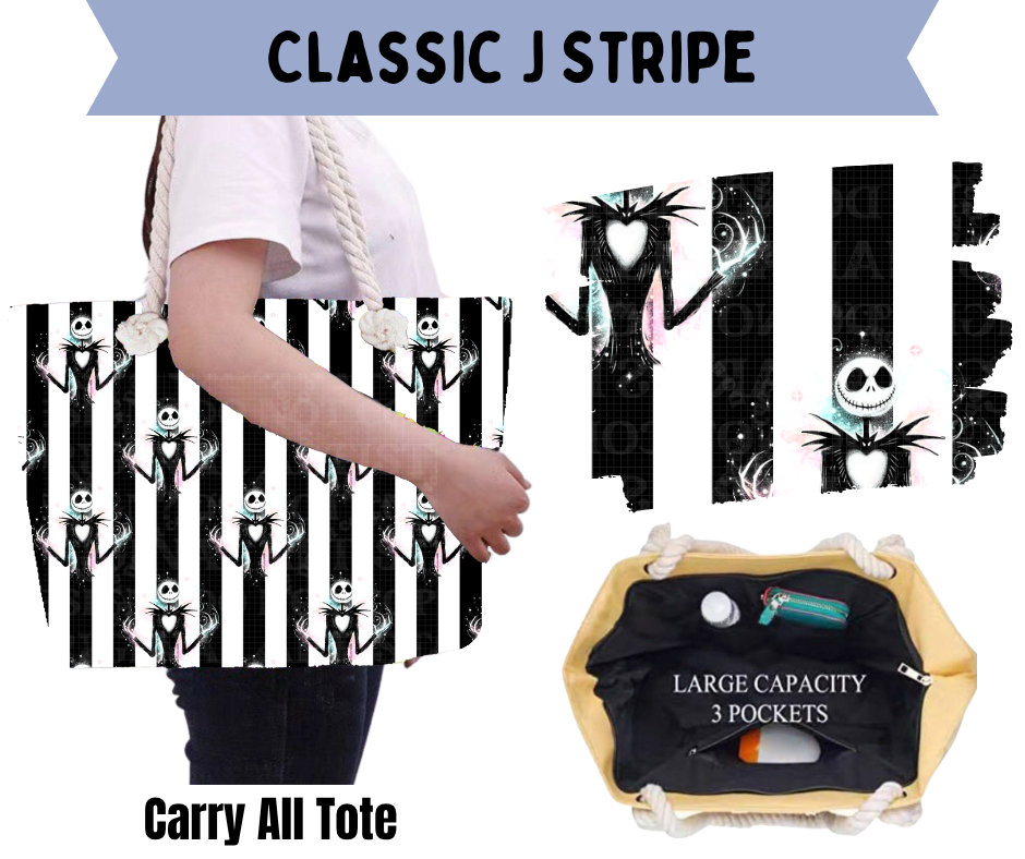 Preorder! Closes 5/21. ETA Aug. Classic J Stripe Carry All Tote