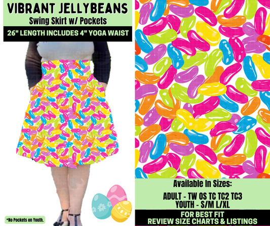 Preorder! Closes 1/19. ETA April. Vibrant Jellybeans Swing Skirt