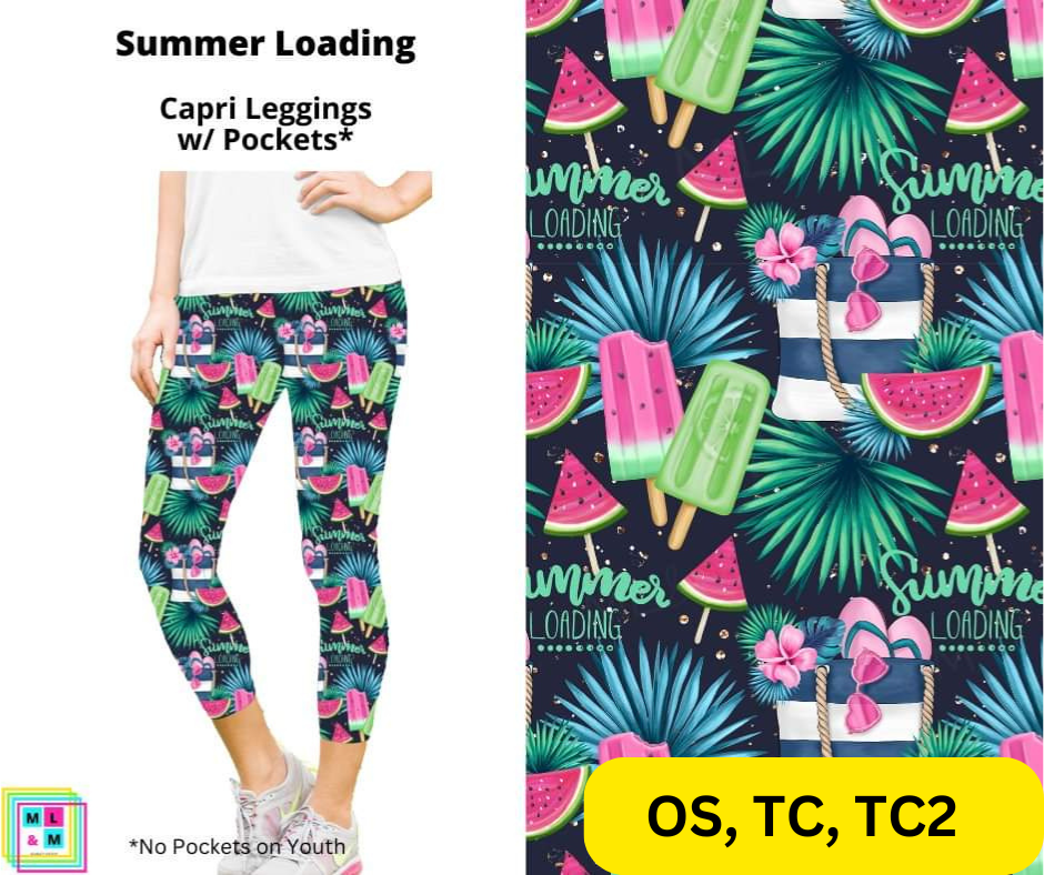 Summer Loading Capri Length Leggings w/ Pockets