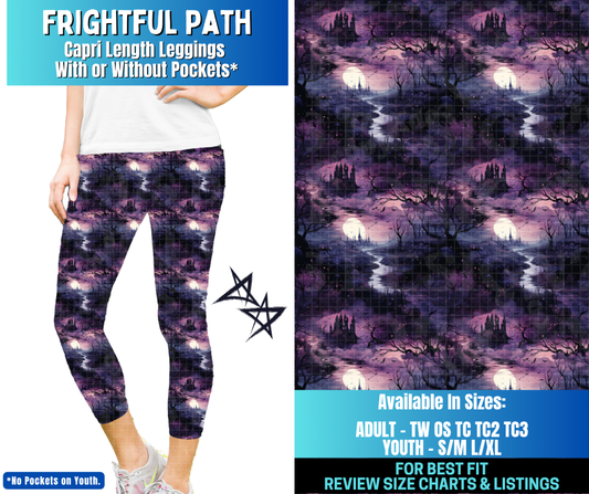 Preorder! Closes 12/17. ETA March. Frightful Path Capri Length Leggings w/wo Pockets